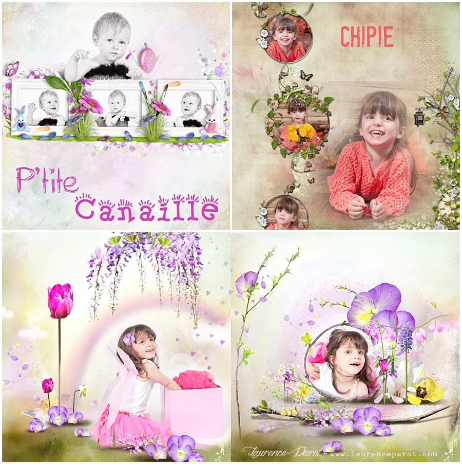 Album naissance famille personnalisé en scrapbooking digiscrap scrap dgital laurence parot photographe naissance essonne vigneux sur seine