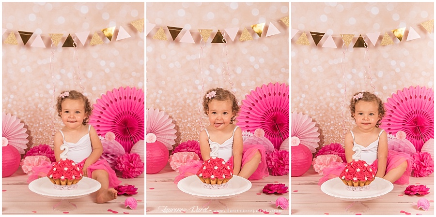 séance photos anniversaire bébé smath the cake en studio essonnes