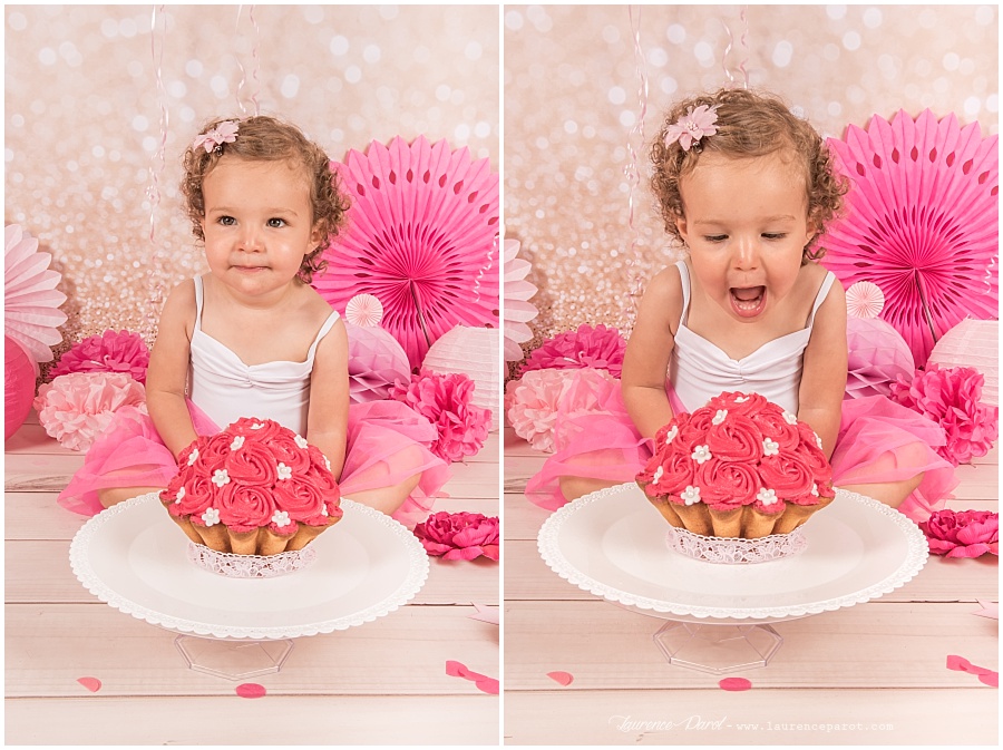 séance photos anniversaire bébé smath the cake en studio essonnes