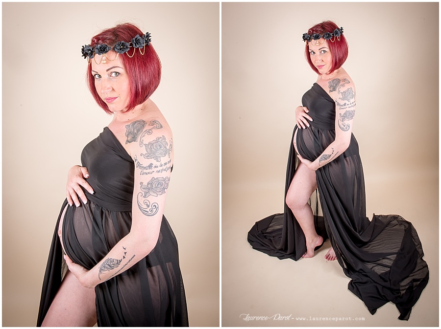 robe de grossesse en voilage pour séance photos