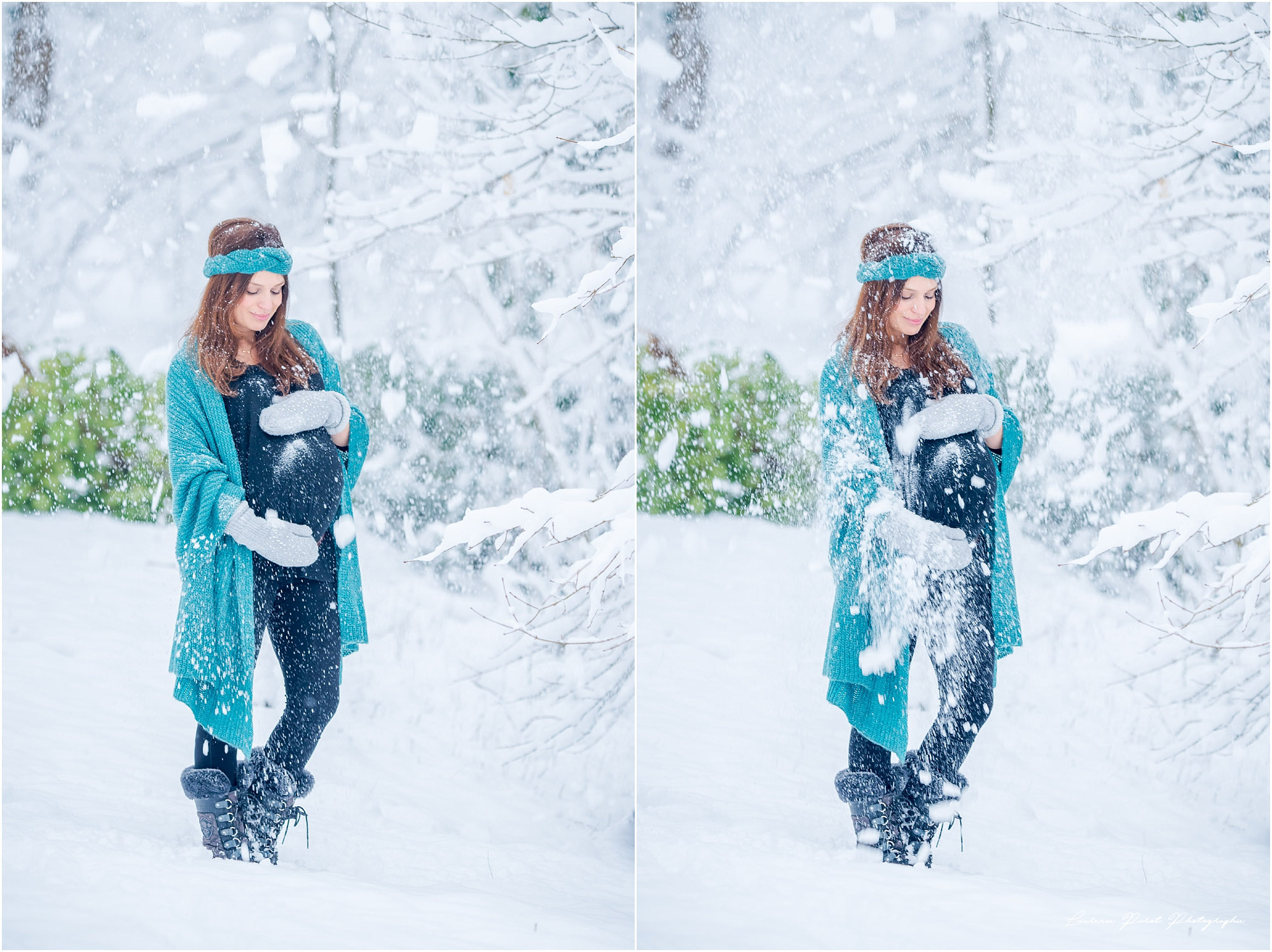 photos grossesse extérieur dans la neige laurence parot 