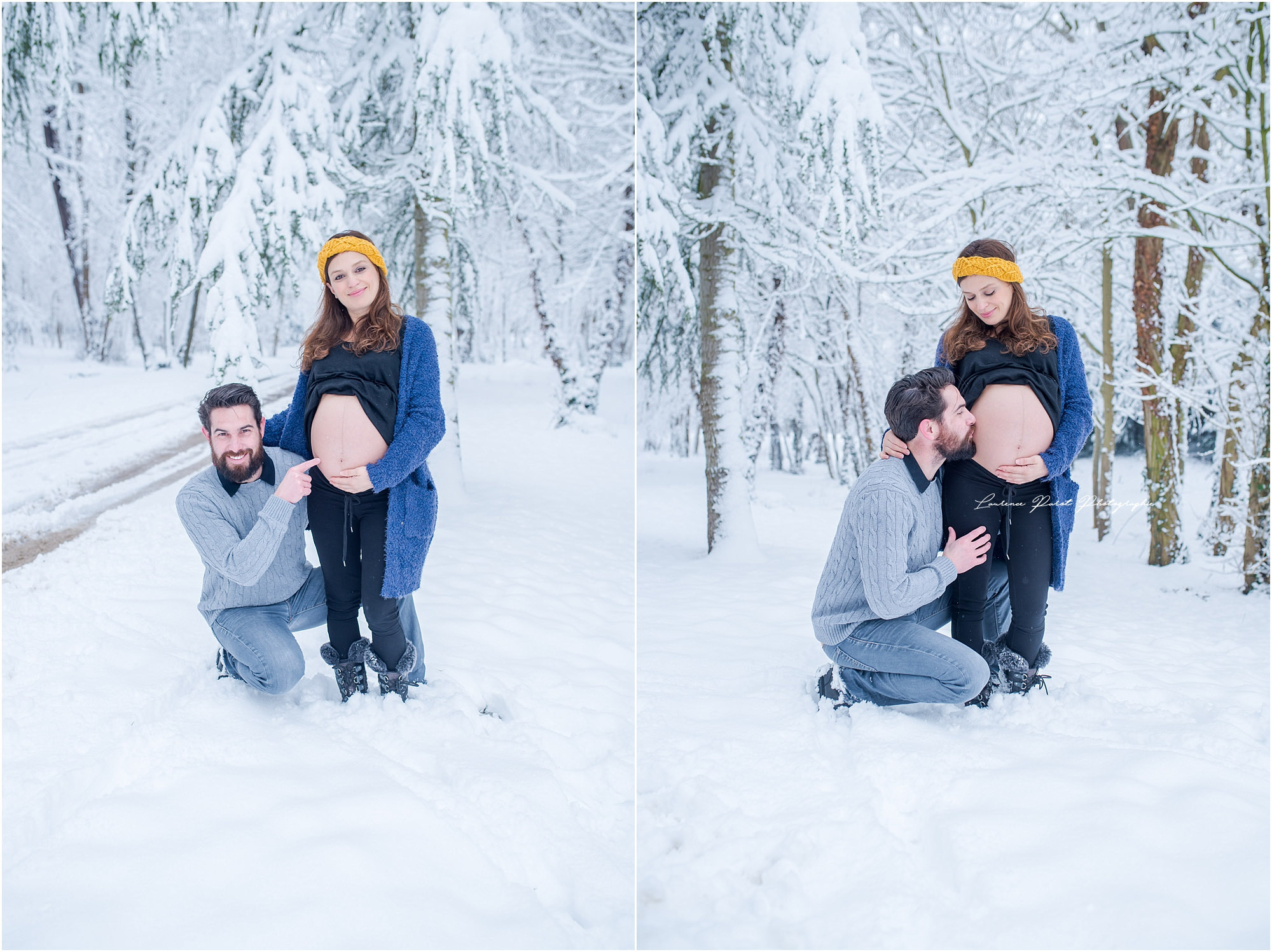 photos grossesse extérieur dans la neige laurence parot 